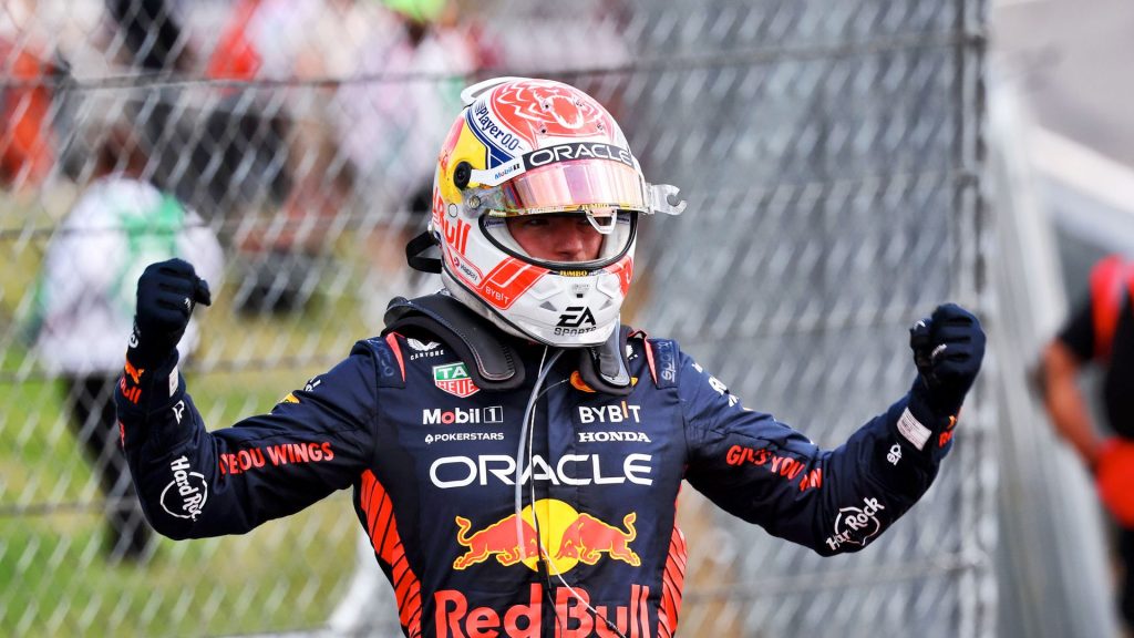 Comemoração de Max Verstappen com vitória em Silverstone no GP da Inglaterra